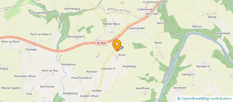 localisation de l'entreprise MONSIEUR JEAN-YVES CONAN  CHATEAUNEUF-DU-FAOU