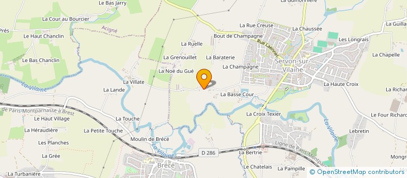 localisation de l'entreprise MONSIEUR JEAN-YVES CROSNIER  SERVON-SUR-VILAINE