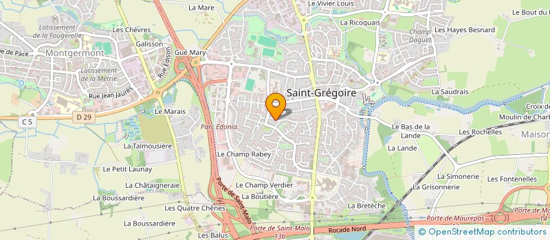 localisation de l'entreprise MONSIEUR JEAN-YVES DALMAR  SAINT-GREGOIRE