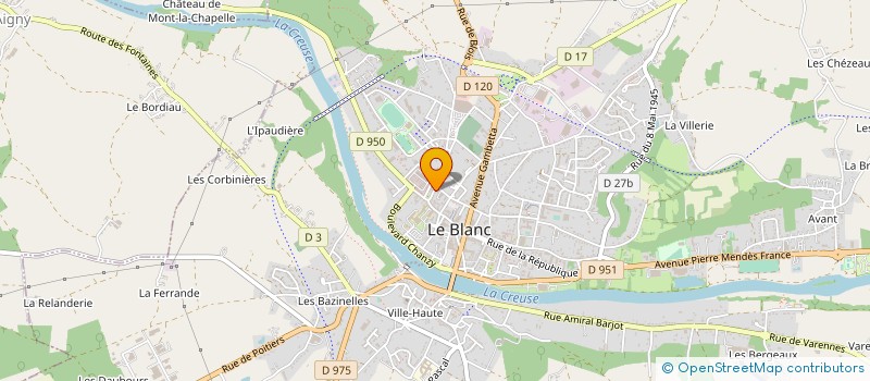 localisation de l'entreprise MONSIEUR JEAN-YVES DION à LE BLANC