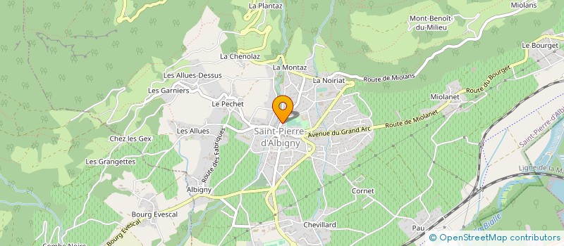 localisation de l'entreprise MONSIEUR JEAN-YVES DUVERNEY-PRET  SAINT-PIERRE-D'ALBIGNY