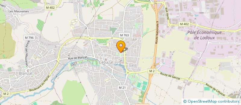 localisation de l'entreprise MONSIEUR JEAN-YVES FANGET  CEBAZAT