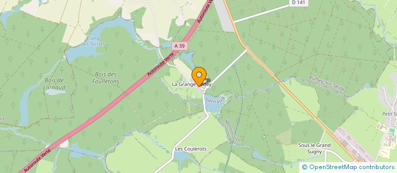 localisation de l'entreprise MONSIEUR JEAN-YVES GANDROZ  LARNAUD