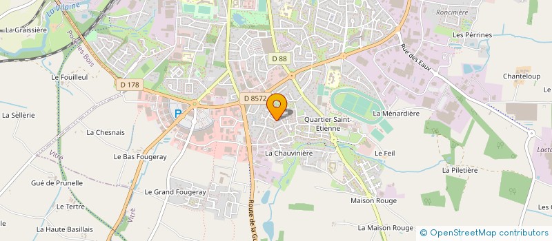 localisation de l'entreprise MONSIEUR JEAN-YVES GAUDICHE  VITRE