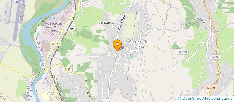 localisation de l'entreprise MONSIEUR JEAN-YVES GRANJON à CREUZIER-LE-VIEUX