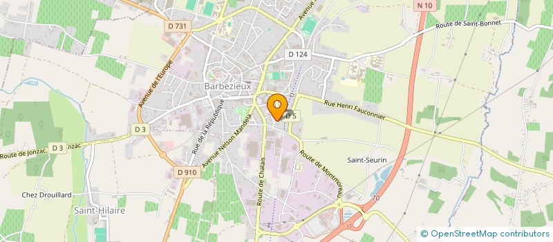 localisation de l'entreprise MONSIEUR JEAN-YVES GRESSELIN  BARBEZIEUX-SAINT-HILAIRE