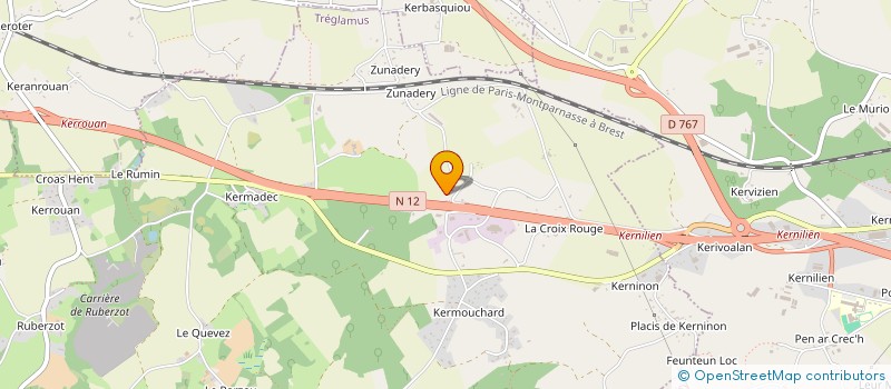 localisation de l'entreprise MONSIEUR JEAN YVES GUEGAN  TREGLAMUS