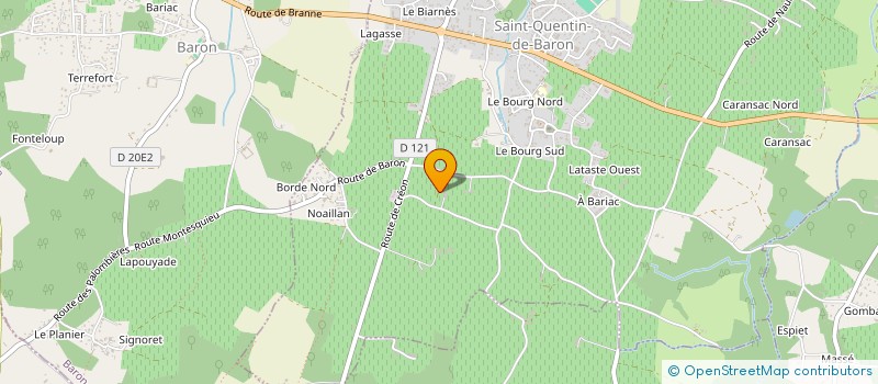 localisation de l'entreprise MONSIEUR JEAN YVES GUERIN  SAINT-QUENTIN-DE-BARON