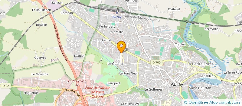 localisation de l'entreprise MONSIEUR JEAN YVES HASCOET à AURAY