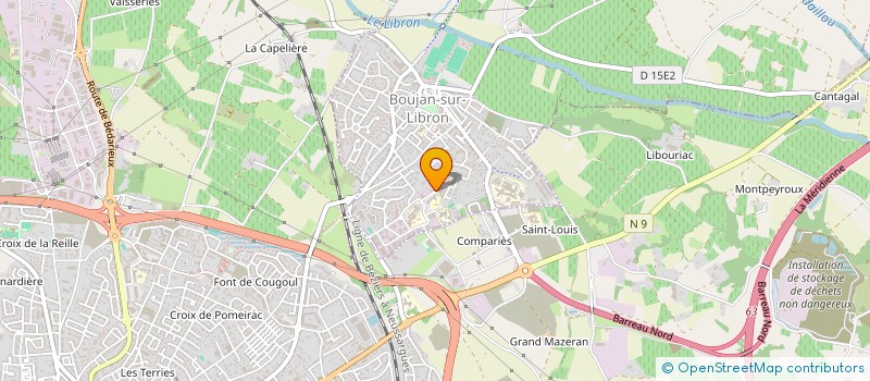 localisation de l'entreprise MONSIEUR JEAN-YVES HOULES  BOUJAN-SUR-LIBRON