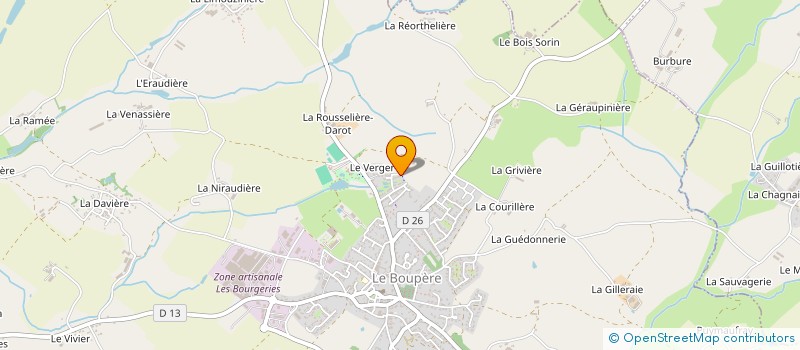 localisation de l'entreprise MONSIEUR JEAN-YVES JADAUD à LE BOUPERE