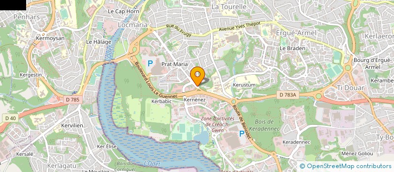 localisation de l'entreprise MONSIEUR JEAN-YVES KERHERVE à QUIMPER