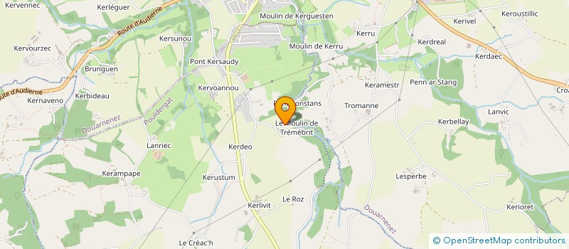 localisation de l'entreprise MONSIEUR JEAN-YVES KERVAREC  POULDERGAT