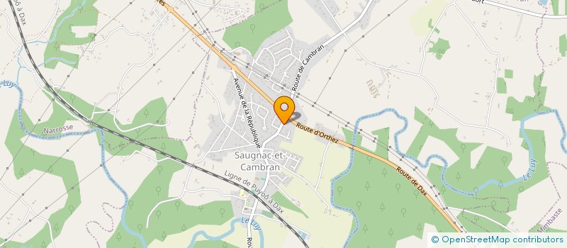 localisation de l'entreprise MONSIEUR JEAN-YVES LABAT  SAUGNAC-ET-CAMBRAN