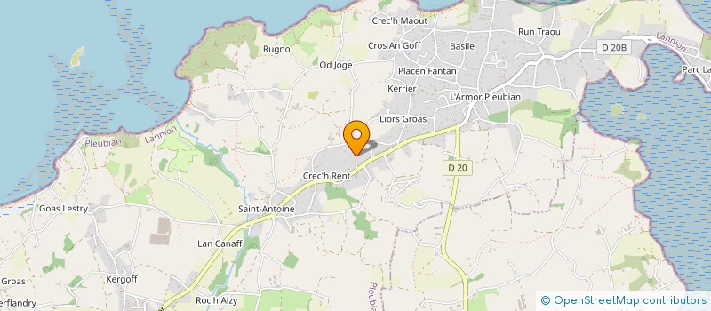 localisation de l'entreprise MONSIEUR JEAN-YVES LASBLEIZ  PLEUBIAN