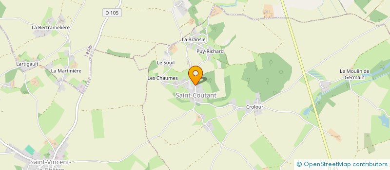 localisation de l'entreprise MONSIEUR JEAN YVES LAURENT  SAINT-COUTANT