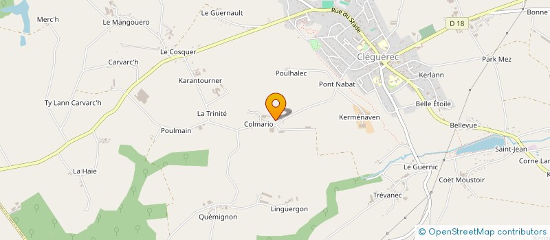 localisation de l'entreprise MONSIEUR JEAN YVES LE FORESTIER  CLEGUEREC