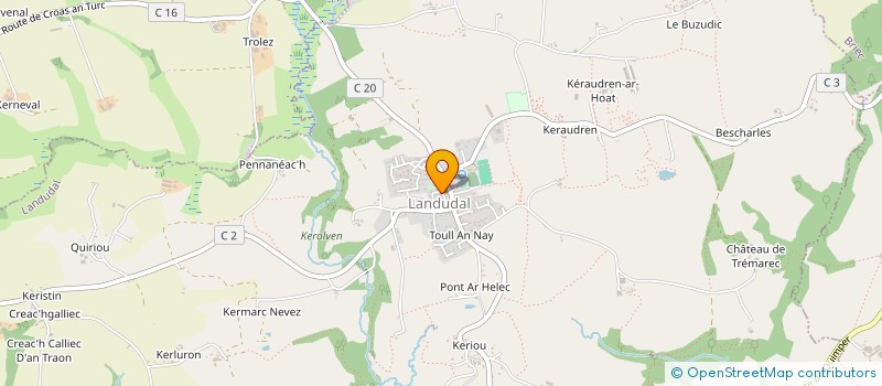 localisation de l'entreprise MONSIEUR JEAN YVES LE MEUR  LANDUDAL