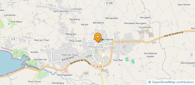 localisation de l'entreprise MONSIEUR JEAN YVES LE QUERREC  PLOUESCAT