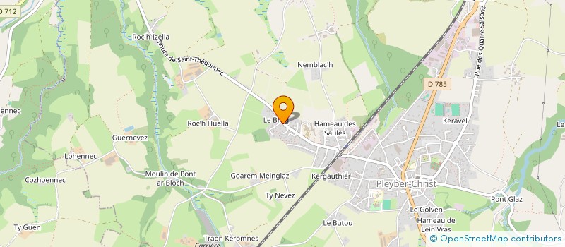 localisation de l'entreprise MONSIEUR JEAN YVES LE ROUX  PLEYBER-CHRIST