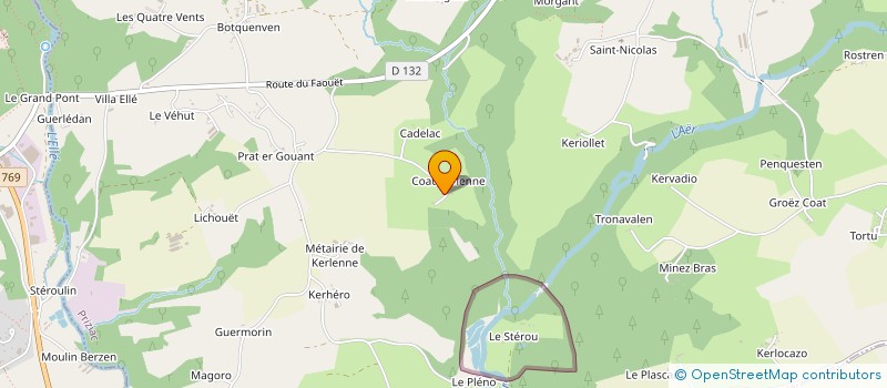 localisation de l'entreprise MONSIEUR JEAN YVES LE SCOUARNEC à PRIZIAC