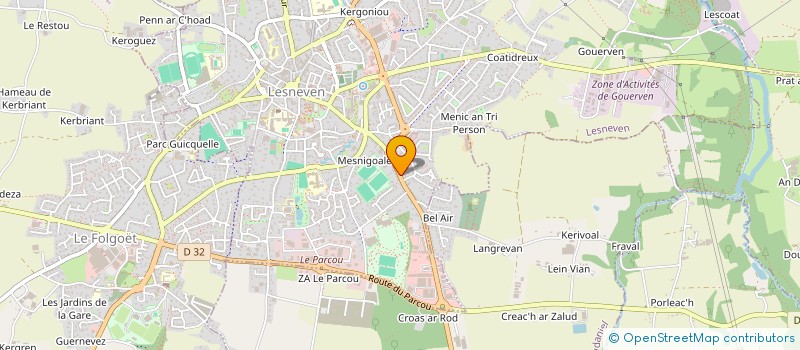 localisation de l'entreprise MONSIEUR JEAN-YVES MASSON  LESNEVEN