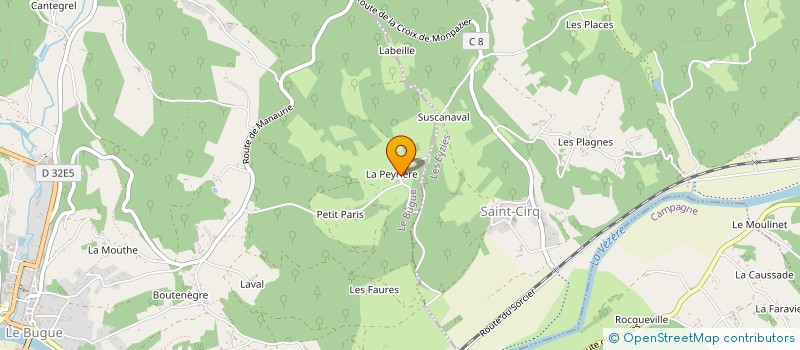 localisation de l'entreprise MONSIEUR JEAN-YVES MATHET  LE BUGUE