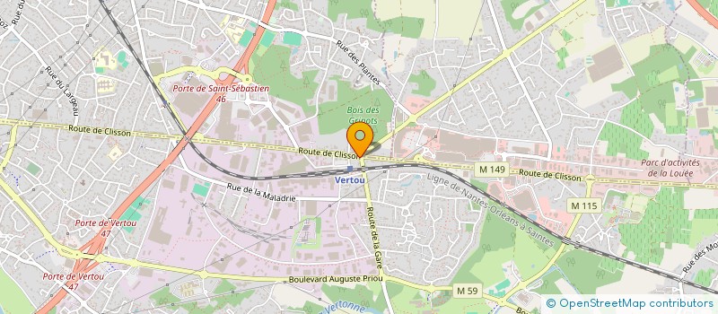 localisation de l'entreprise MONSIEUR JEAN-YVES MENAGER  VERTOU