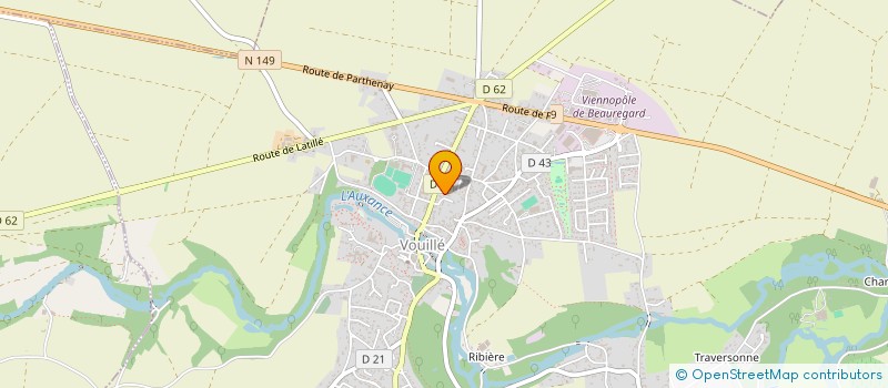 localisation de l'entreprise MONSIEUR JEAN YVES MENARD  VOUILLE