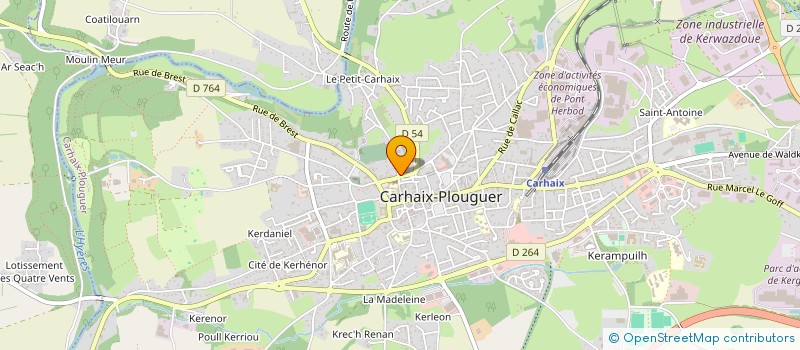 localisation de l'entreprise MONSIEUR JEAN YVES MERCY  CARHAIX-PLOUGUER