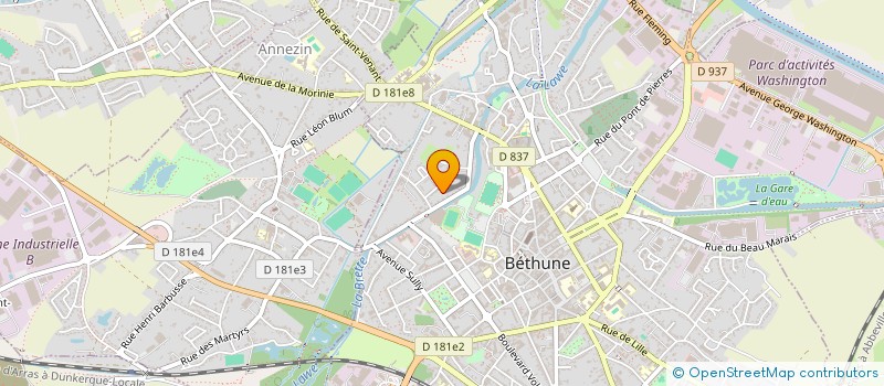 localisation de l'entreprise MONSIEUR JEAN-YVES MERESSE  BETHUNE