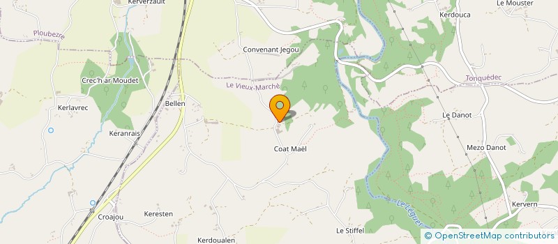 localisation de l'entreprise MONSIEUR JEAN YVES MEUDEC  LE VIEUX-MARCHE