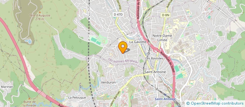 localisation de l'entreprise MONSIEUR JEAN YVES OLIVE à LES PENNES-MIRABEAU