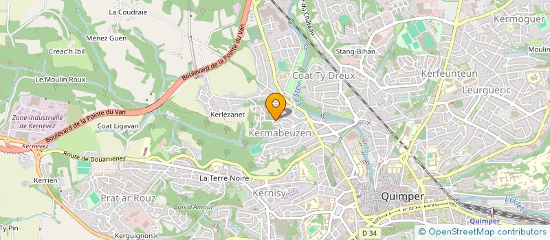 localisation de l'entreprise MONSIEUR JEAN-YVES PENVEN à QUIMPER