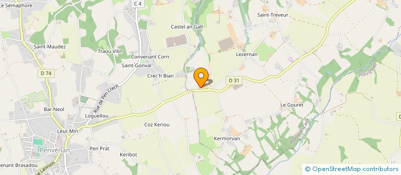 localisation de l'entreprise MONSIEUR JEAN YVES PERRIN à PLOUGRESCANT