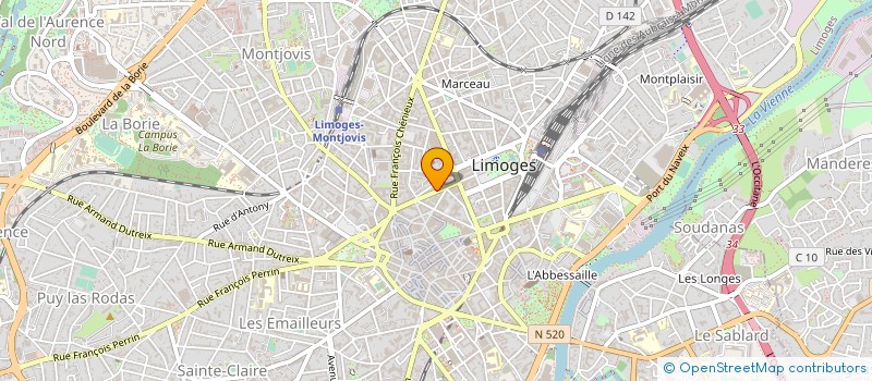 localisation de l'entreprise MONSIEUR JEAN-YVES PEYRAT à LIMOGES