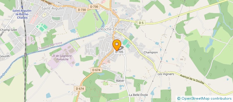 localisation de l'entreprise MONSIEUR JEAN-YVES POIRIER  LA ROCHE-CHALAIS