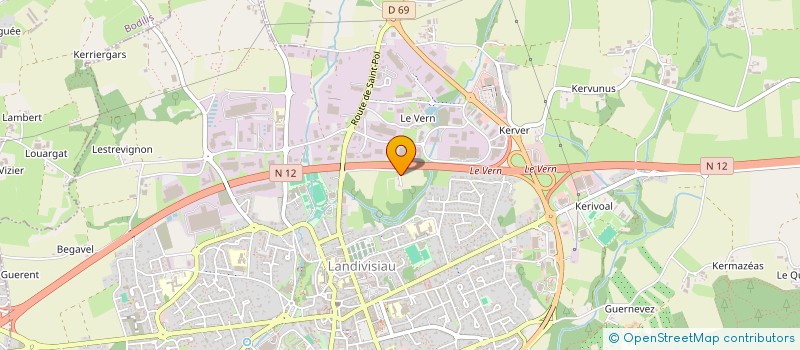 localisation de l'entreprise MONSIEUR JEAN-YVES POULIQUEN  LANDIVISIAU