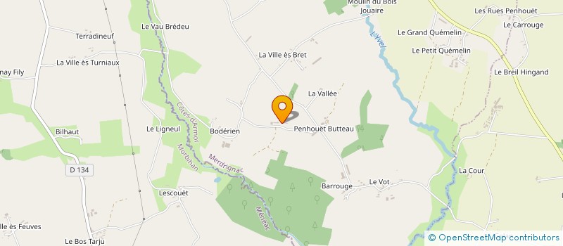 localisation de l'entreprise MONSIEUR JEAN-YVES RIVIERE à MERDRIGNAC
