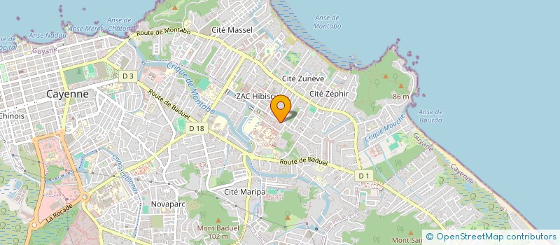 localisation de l'entreprise MONSIEUR JEAN YVES SALIOU  CAYENNE