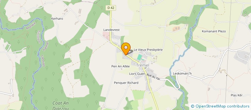 localisation de l'entreprise MONSIEUR JEAN-YVES SILLIAU  TREMEL