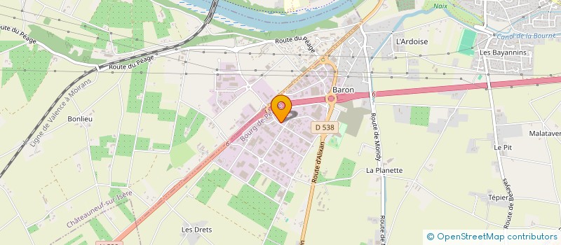 localisation de l'entreprise MONSIEUR JEAN-YVES TRUCHET  BOURG-DE-PEAGE