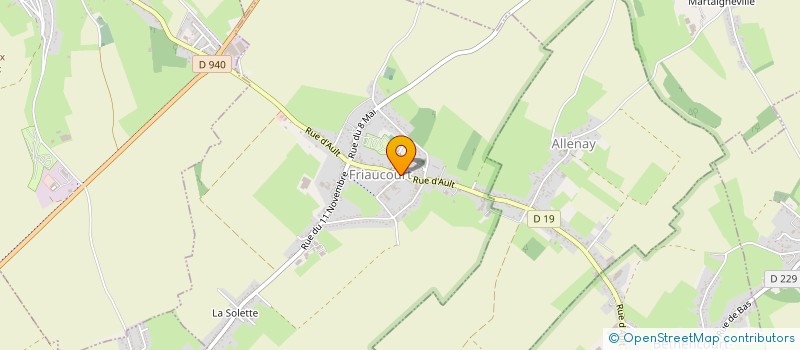 localisation de l'entreprise MONSIEUR JEANCLAUDE BEAUVISAGE  FRIAUCOURT