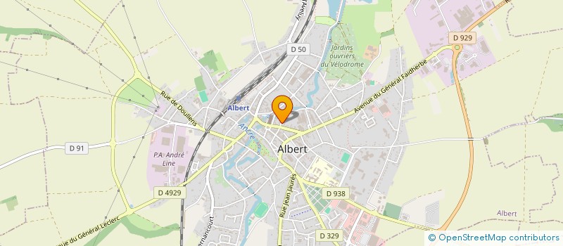 localisation de l'entreprise MONSIEUR JEANNICK CUVELLIER à ALBERT