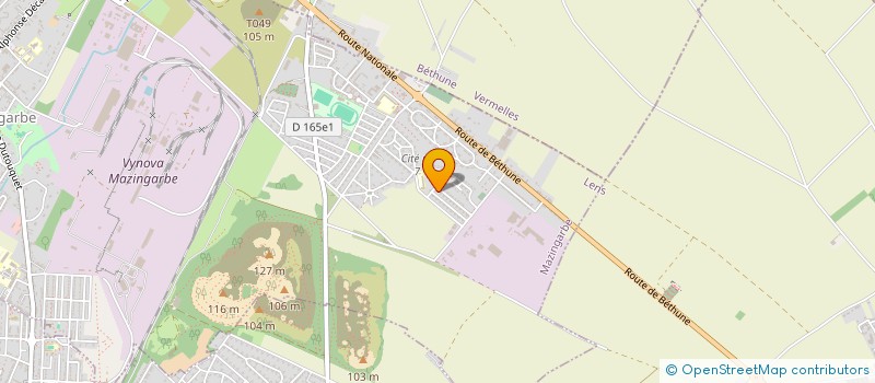 localisation de l'entreprise MONSIEUR JEANNOT MARCHAL  MAZINGARBE