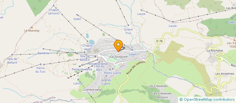 localisation de l'entreprise MONSIEUR JEANNOT TRUCHET  FONTCOUVERTE-LA TOUSSUIRE