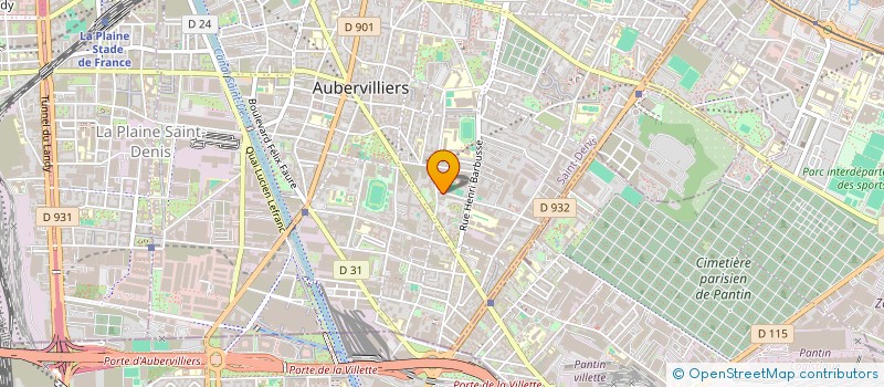 localisation de l'entreprise MONSIEUR JED OUNI  AUBERVILLIERS