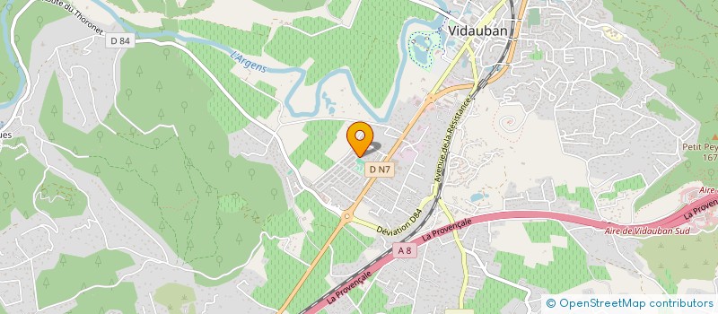 localisation de l'entreprise MONSIEUR JEFF MIRO  VIDAUBAN