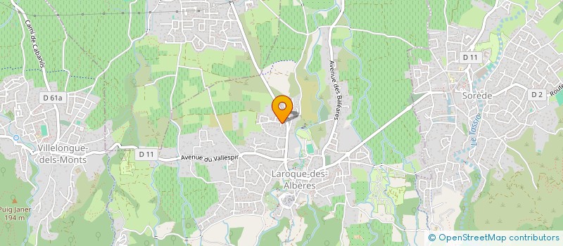 localisation de l'entreprise MONSIEUR JEFF VAUTRIN  LAROQUE-DES-ALBERES