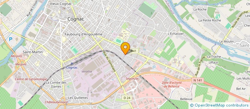 localisation de l'entreprise MONSIEUR JEFFREY FRANCOIS à COGNAC